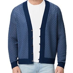 Paige Hewson Blue Cardigan Sweater XXL